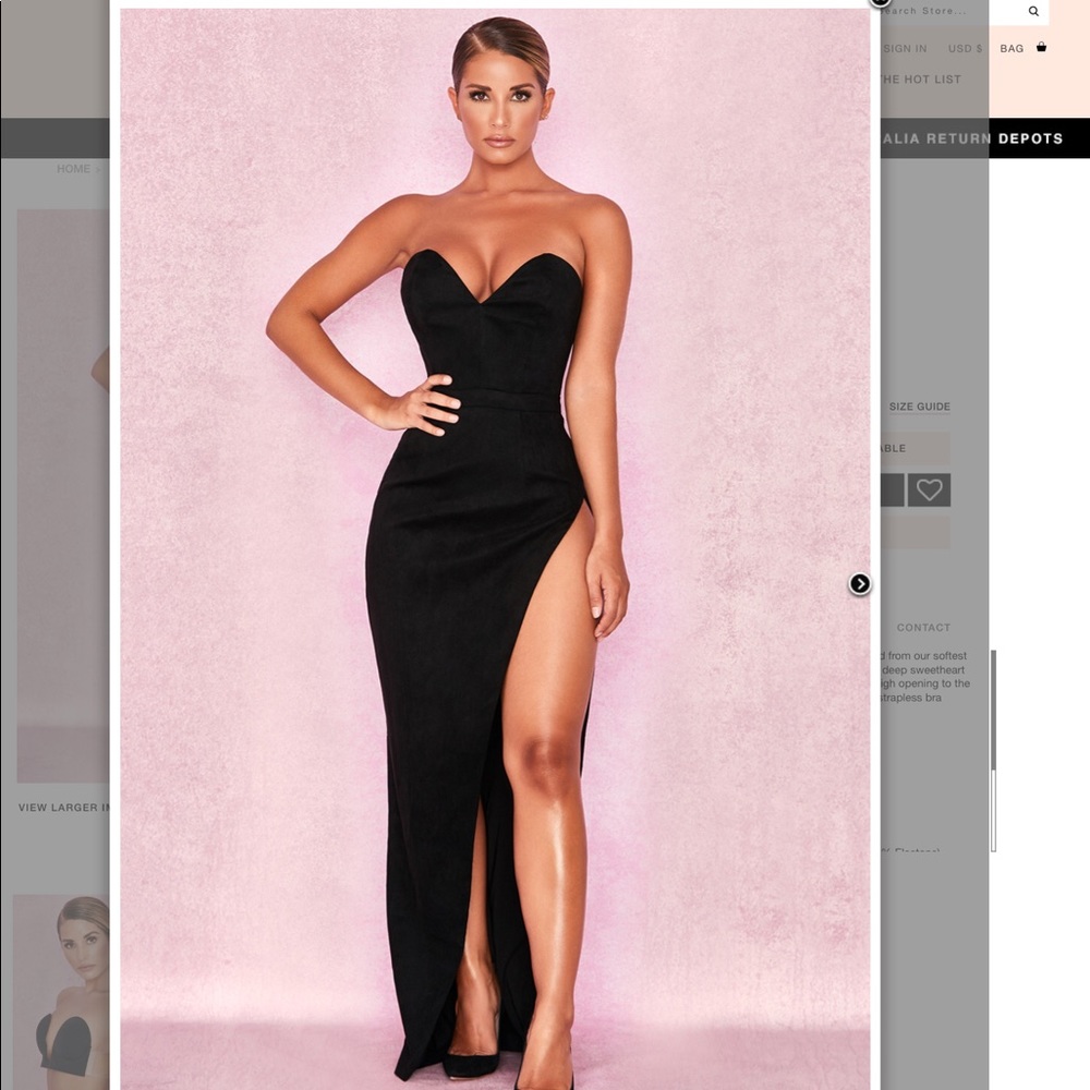 Beautiful black suede maxi dress/ cocktail dress